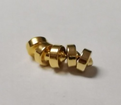 Shaped magnets with gold plating