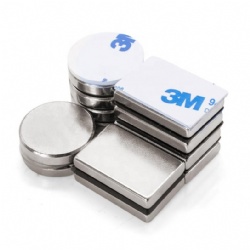 Neodymium magnet discs with adhesive sticker